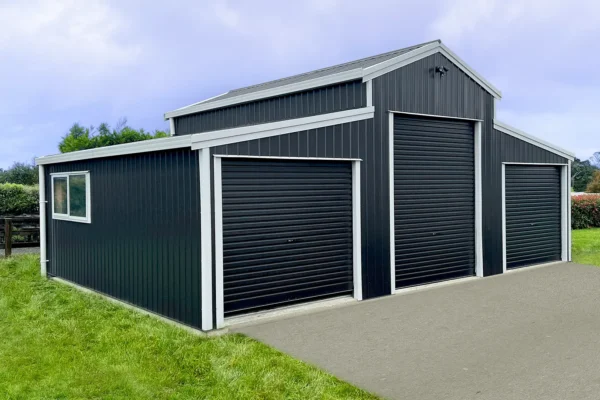 3-door American barn, built by The Shed Company, North Auckland