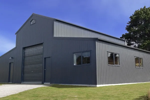 Single door American barn and accommodation, built by The Shed Company, North Auckland